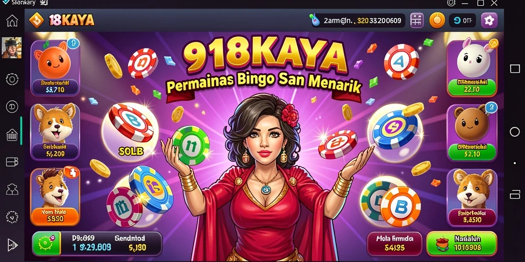 Screenshot gameplay 918KAYA dengan tampilan Bingo yang menarik.