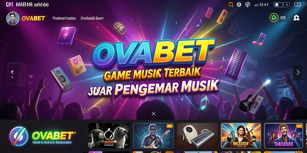 Screeshot utama OVABET menunjukkan gameplay musik yang menghibur dan interaktif.