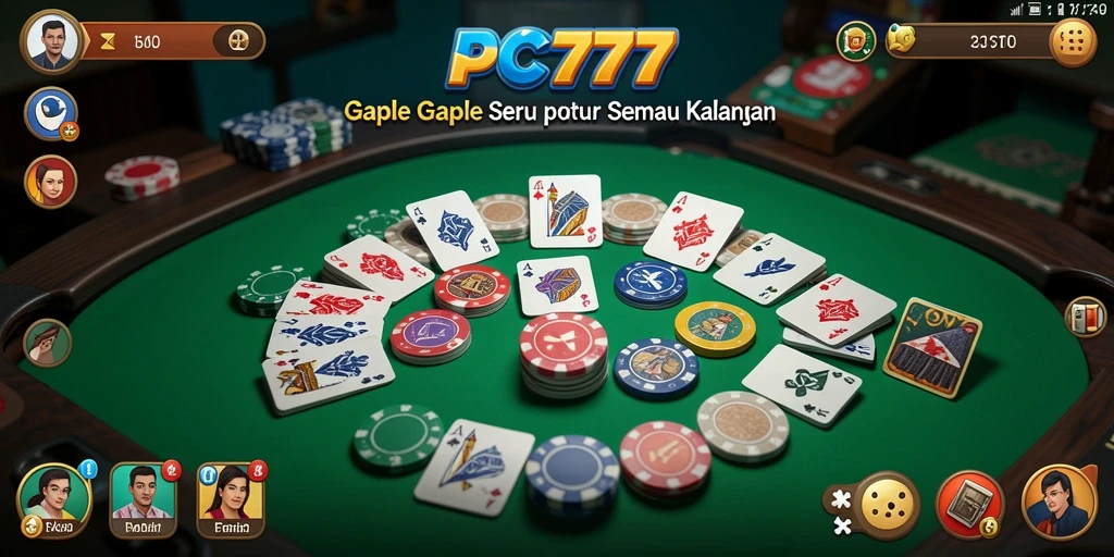 Tampilan gameplay seru Gaple dalam PC777 yang menyenangkan.