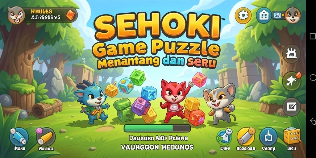 Screenshot gameplay SEHOKI menampilkan tantangan puzzle seru.