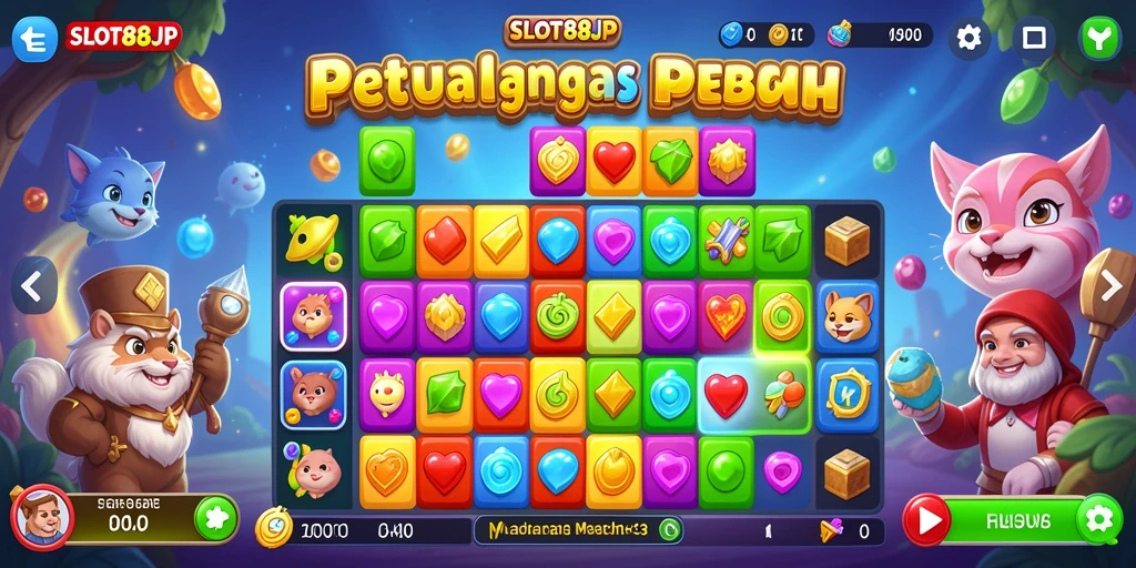 Screenshot menampilkan karakter dan gameplay menarik di SLOT88JP.