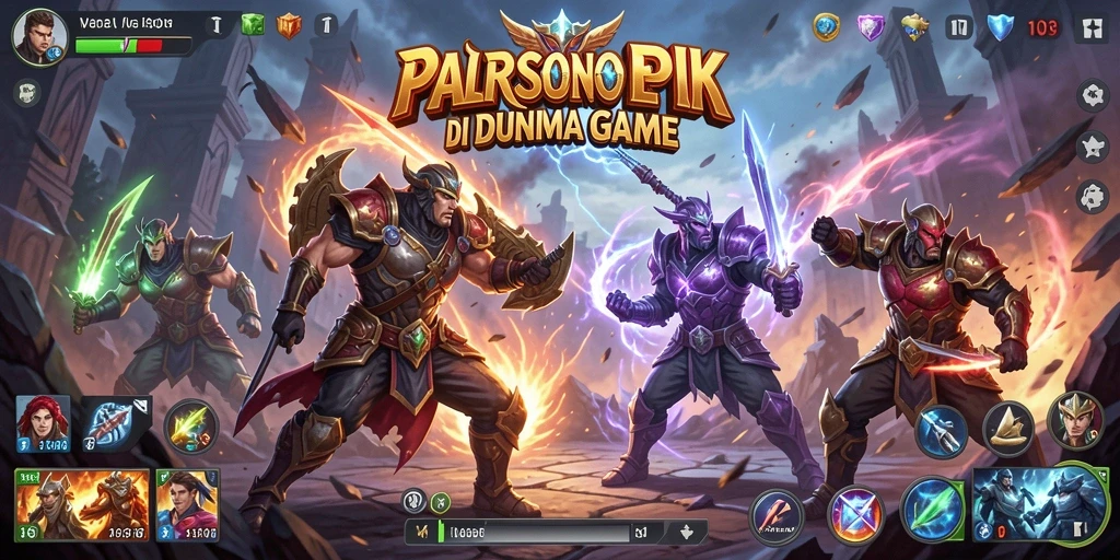 Tampilan menarik dari gameplay pertarungan V07 yang seru.